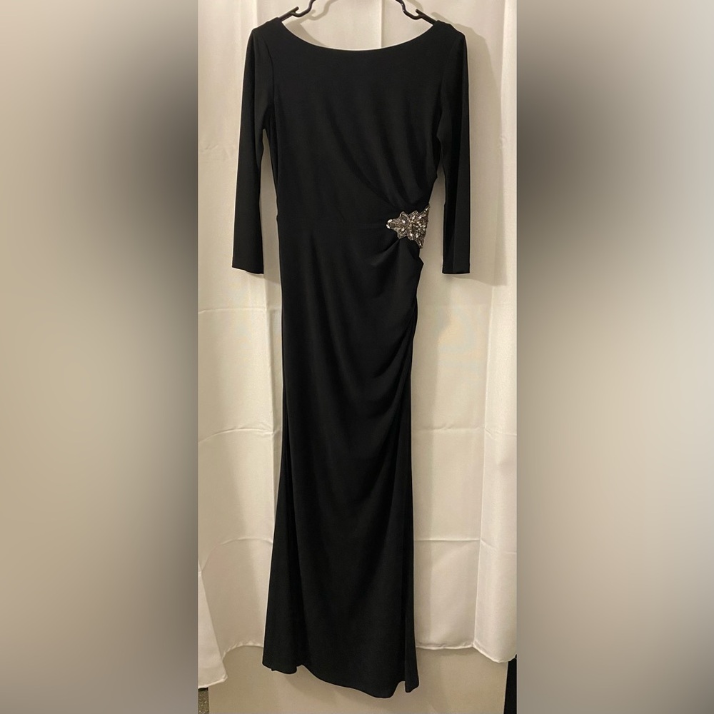 Eliza J Elegant Black Long Sleeve Dress